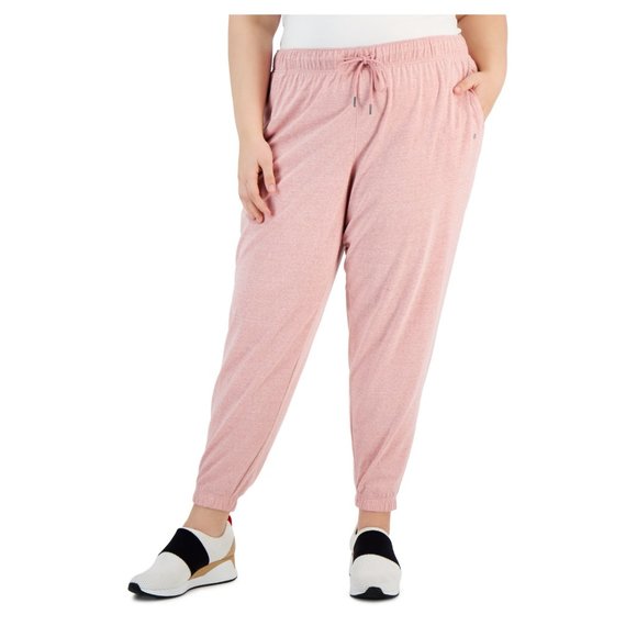 NWT ID Ideology Womens Off Duty Plus Size Jogger Pants Pink Size 2X $50 JJ353 - Picture 1 of 3